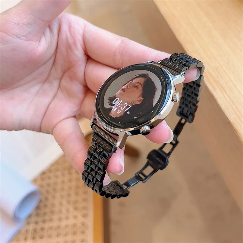 Elegant Women's Slim Metal Bracelet Watch Band