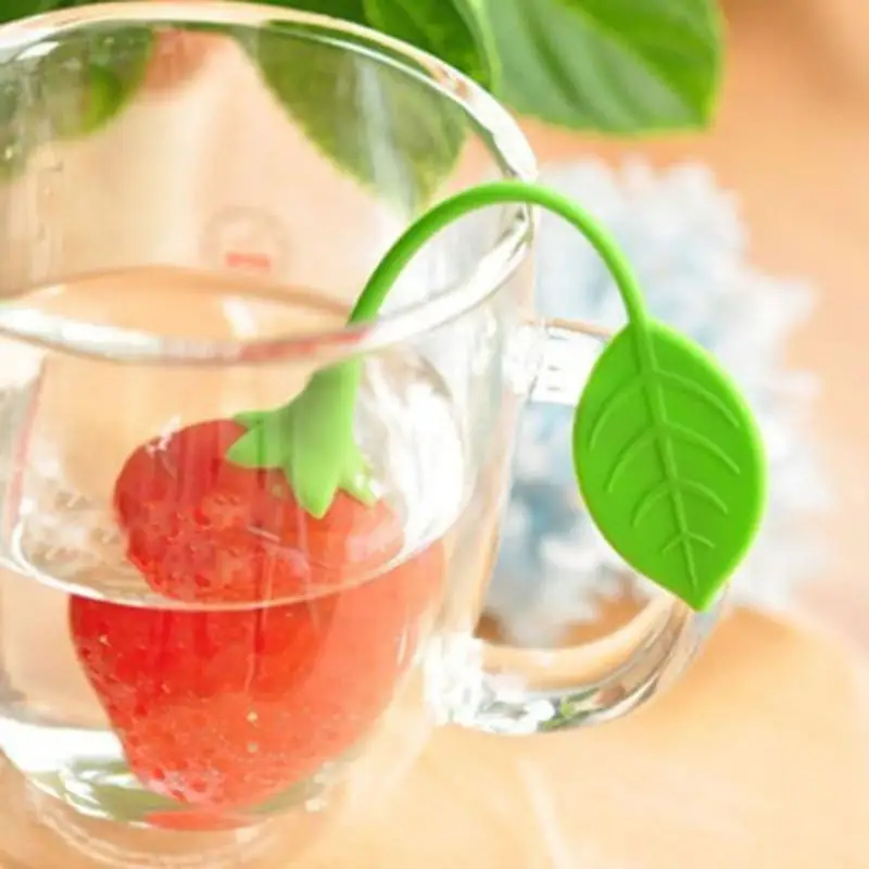 Creative Tea Infuser Ball Silicone Teaware Tea Leaf Strainer Diffuser Teapot Tool Strawberry Lemon Bag Teabag Kitchen Accessorie tea infuser