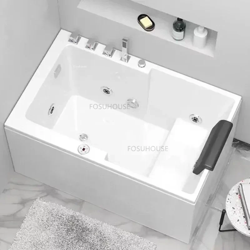 Bathroom Fixture Seat Bath Adults Comfortable Household Whirlpool Modern Acrylic Portable Massage Bathtub Portable Spa Bathtub