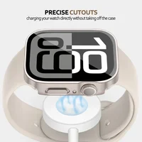 Protecteur d'écran pour boîtier Apple Watch 46mm 42mm 45mm 44mm 41mm 40mm 44mm, couvercle en verre trempé iWatch série 10 7 8 9 SE 6 5 4 4