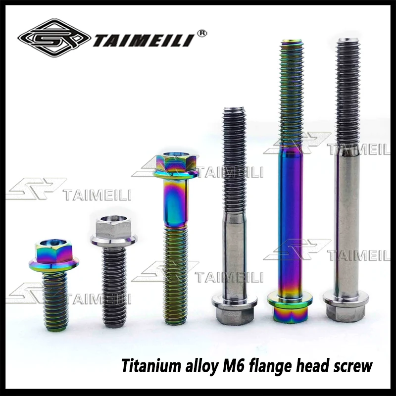 1pcs titanium screw flange head screwM6*10/15/20/25/30/35/40/45/50/60mm GR5 material