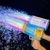 2022 New 69 Holes Electric Bubble Gun Gatlin Bubble Gun Machine Soap Bubbles Magic Bubble for Bathroom Outdoor Toys For Children 1