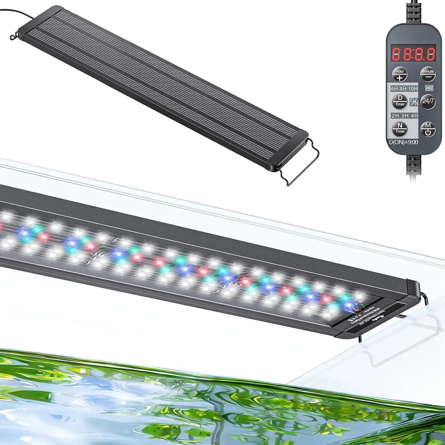 33W 24/7 Aquatic Plant Grow Light LED Aquarium Light Full Spectrum ...