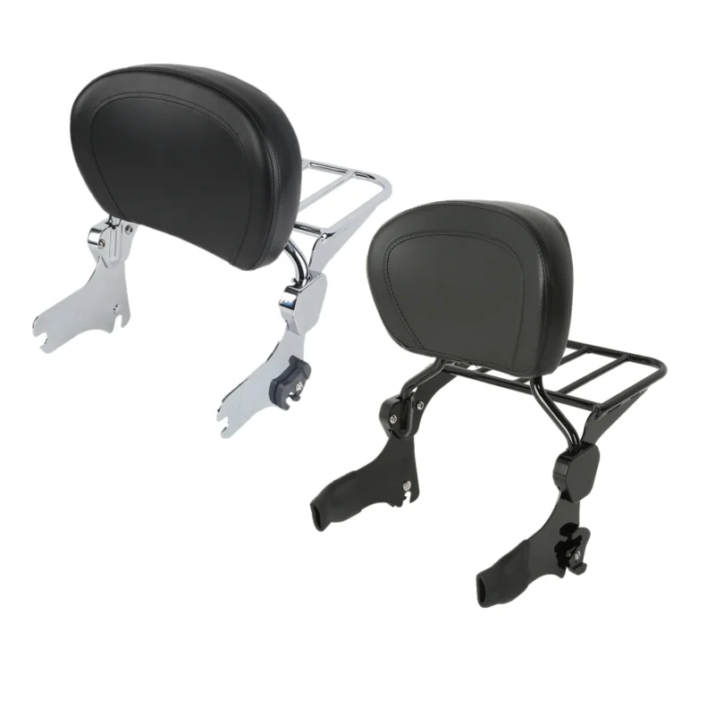 Motorcycle Detachable Backrest Sissy Bar Luggage Rack For Harley Touring Road King FLHT 1994-2008