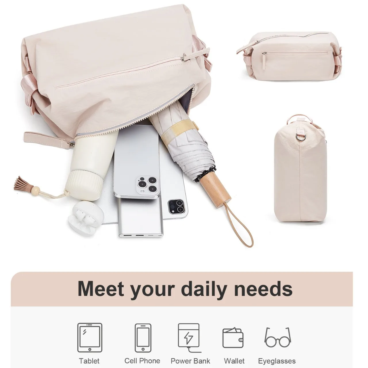 Women's Crossbody Backpack Functional Shoulder Bag Sports Yoga Fitness Handbag Casual Crossbody Chest Bag
