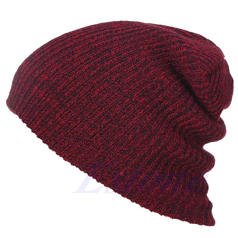 

652F Knit Men's Women's Baggy Beanie Oversize Winter Hat Ski Slouchy Cap Skull