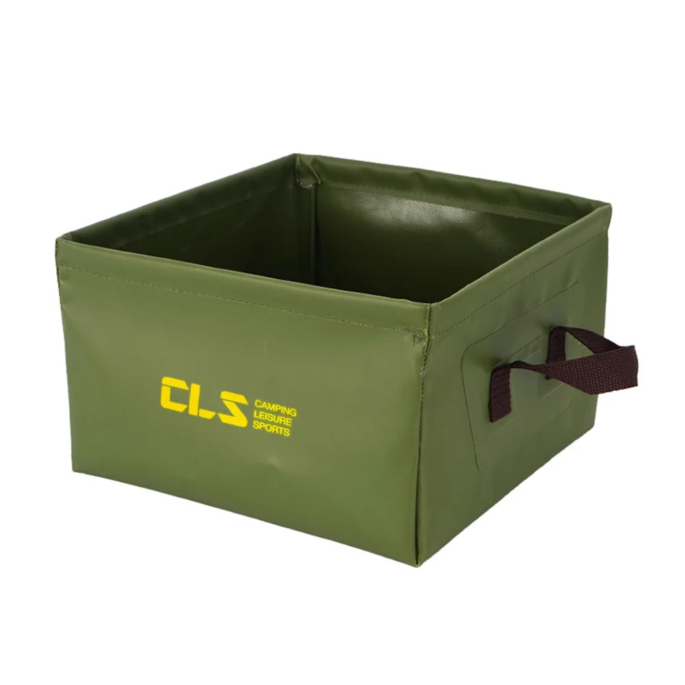 Camping Water Bucket Collapsible Bucket Camping Fishing Heavy Duty 500D PVC Lightweight Portable Tear-Resistant