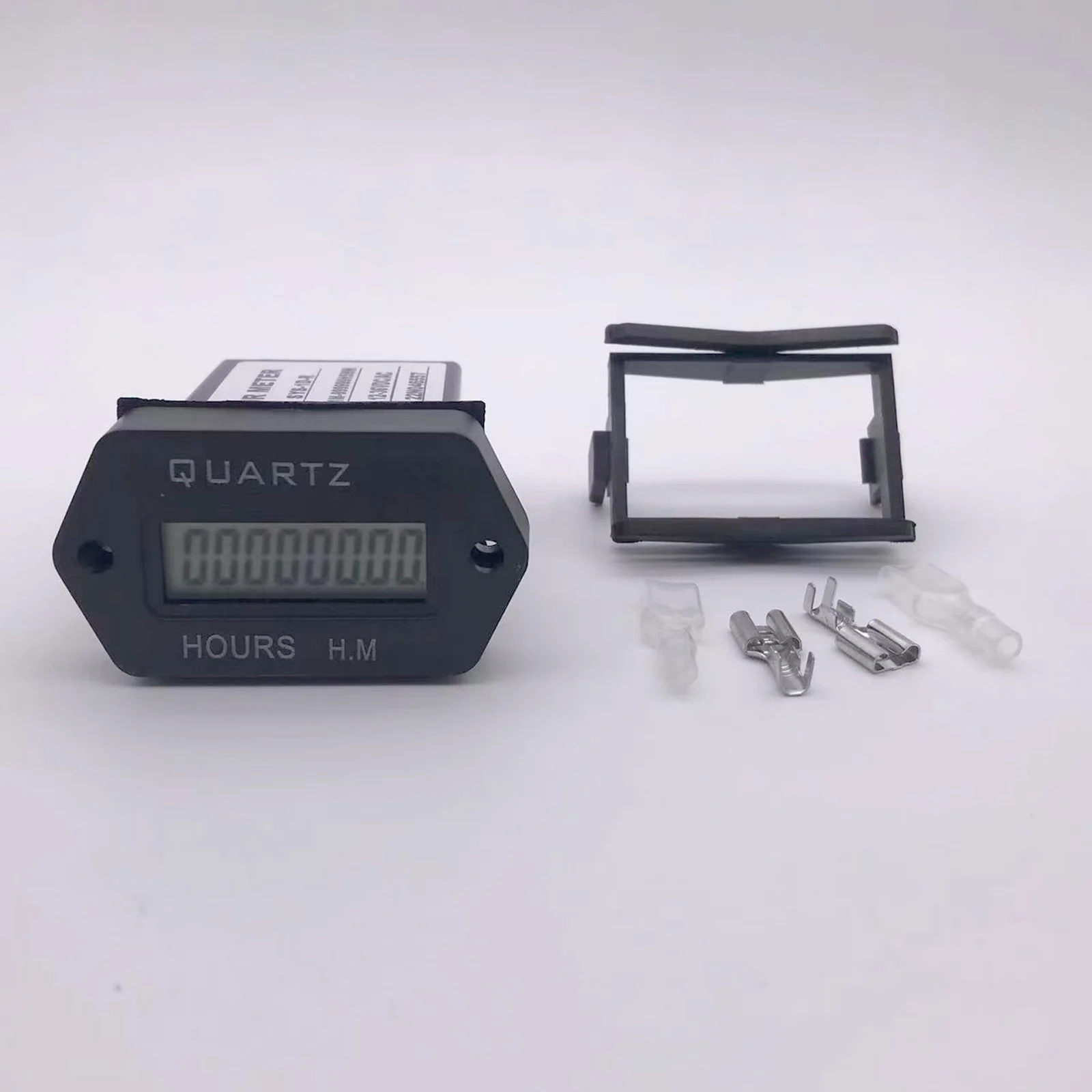 Digital Hour Meter,LCD Accumulate Timer,6-36V DC/AC  Hour Meter resettable Counter 999999.59H Snap in ,for Vehicle  Boat Truck 5