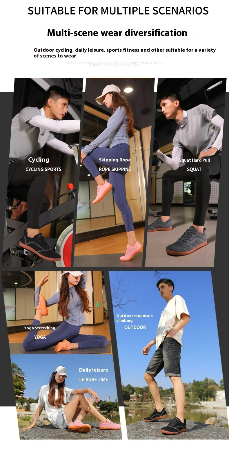 Scarpe da passeggio a piedi nudi con punta larga per donna, scarpe da trail minimaliste, traspiranti e comode_voghion.com