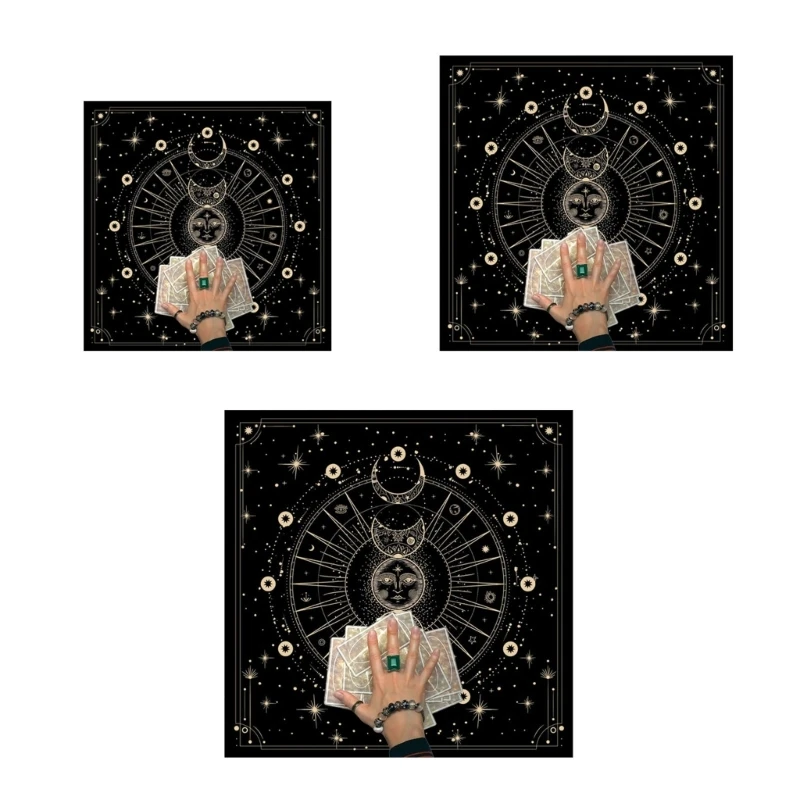 

Square Pendulum Divinations Mat Altar Tablecloth Board Game Card Pad Rune Table Cloth Metaphysical Board Game Mat