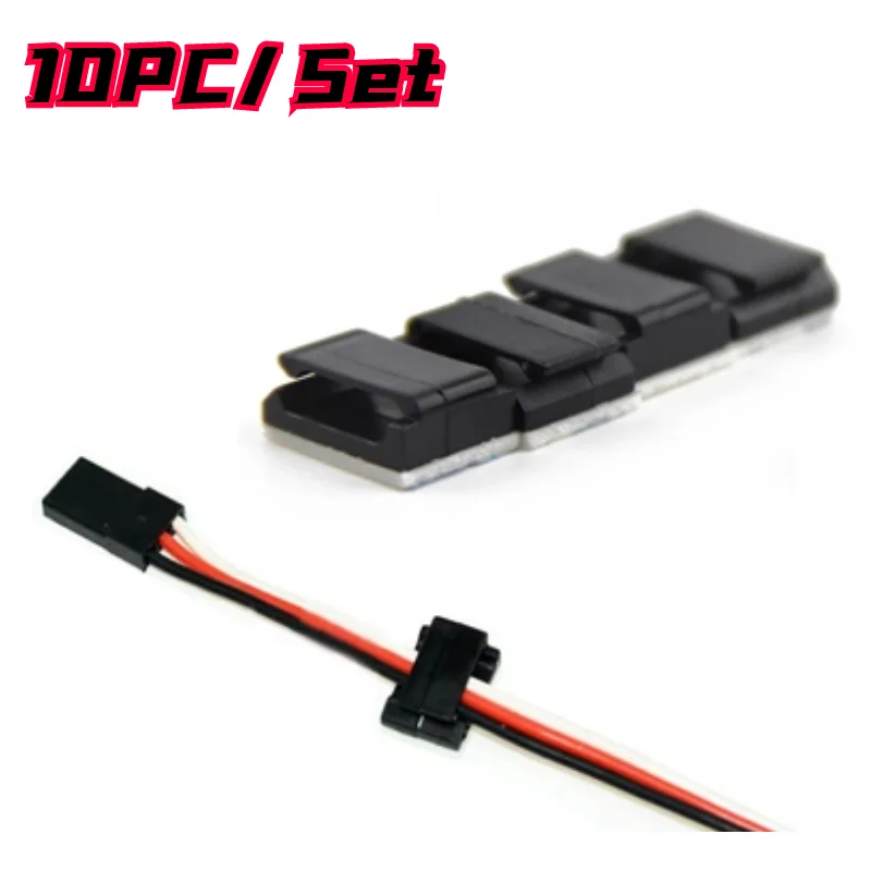 10pc/set RC Cable manager Connector ESC light Servo line Y line Extension cord Switch line RC buggy drift truck Crawler Scale