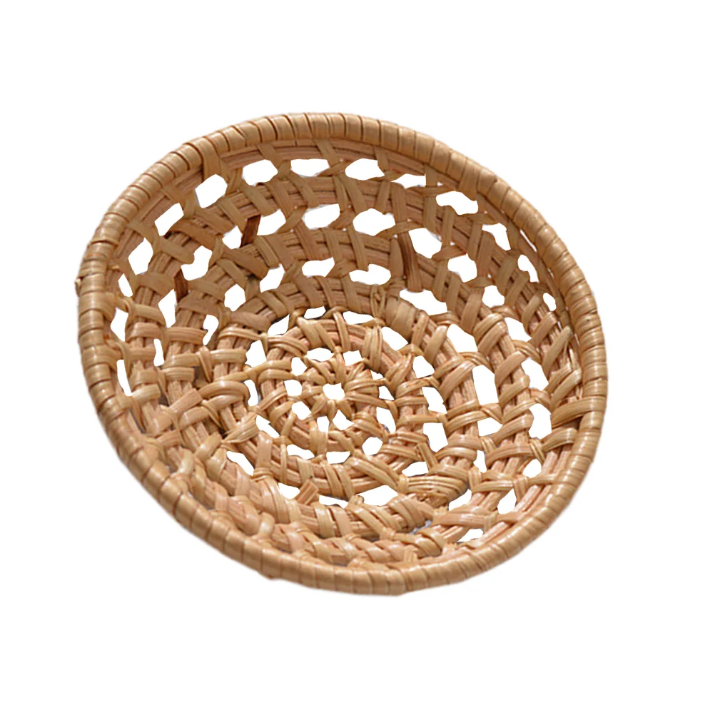 Rattan Material Storage Basket Woven Basket Fruit Vegetable Bread Container Display Basket Home Storage ganization 6