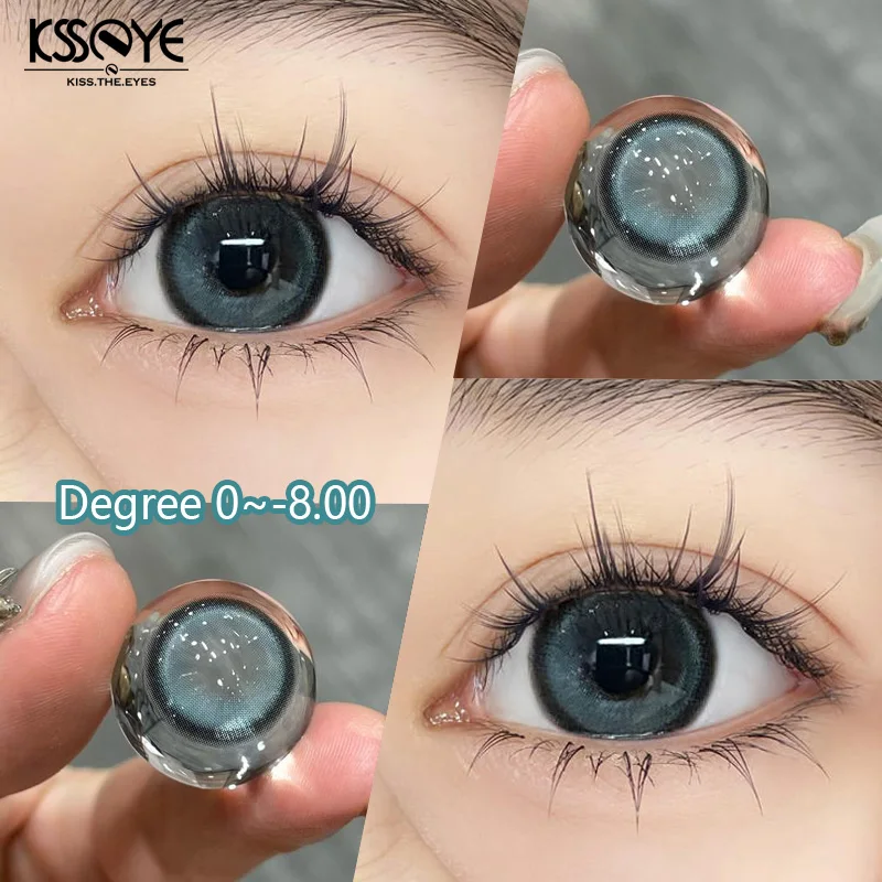 KSSEYE 2pcs High Quality Blue Korean Lenses Colored Contact Lenses for