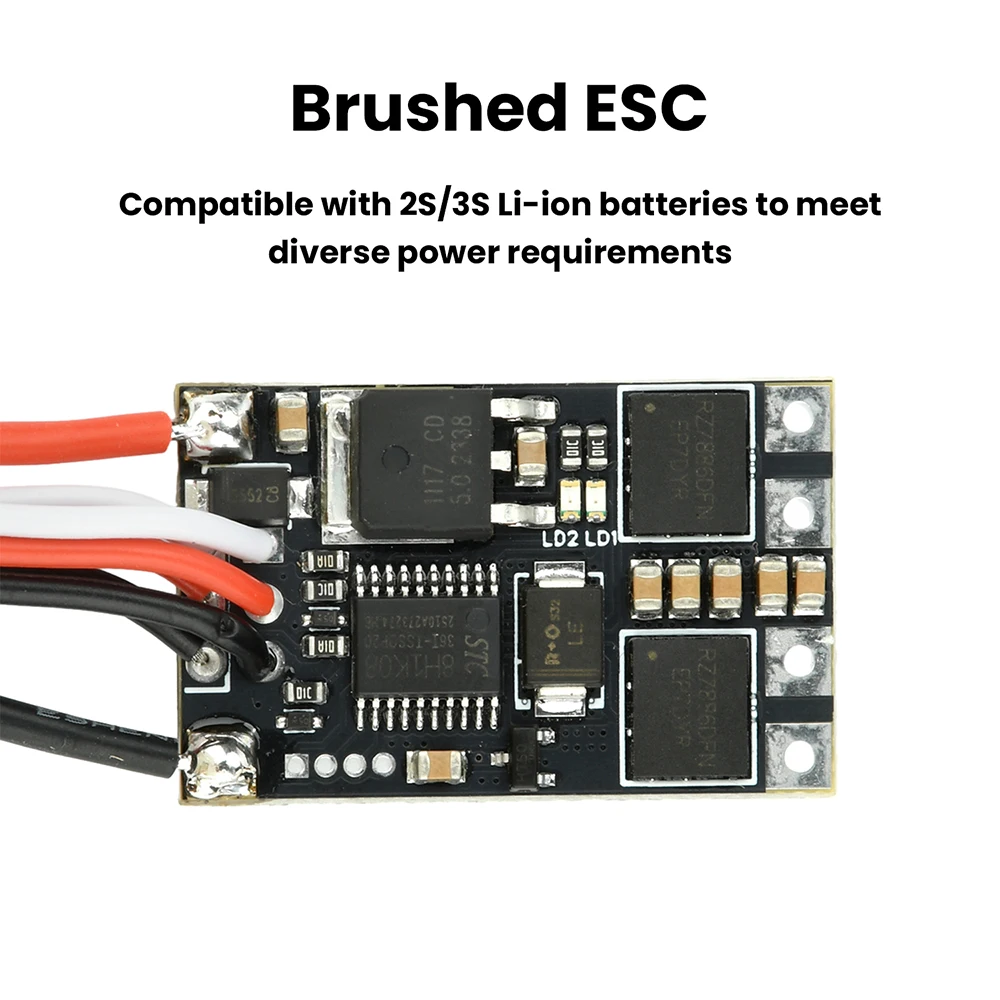 ESC double moteur 5A pour char RC, compatible 2S/3S LiPo