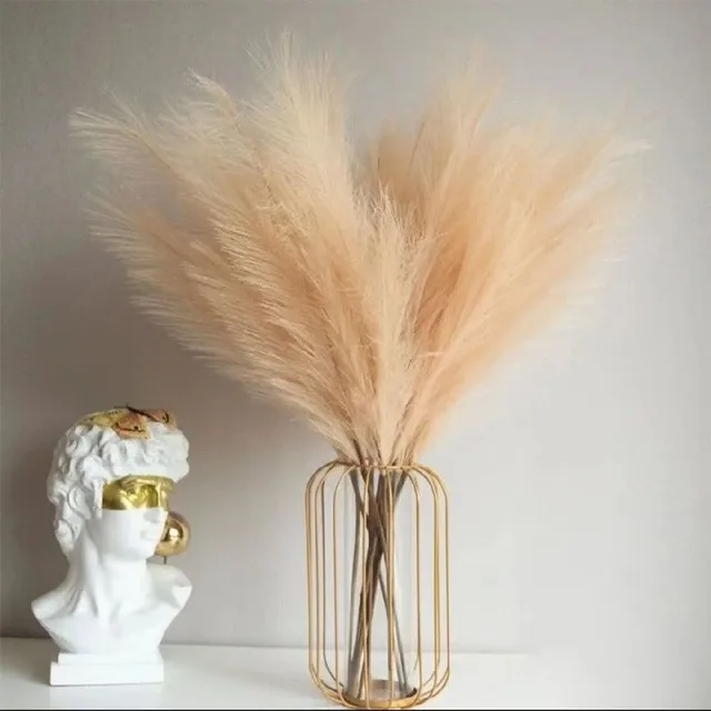 10PCS Artificial Pompous Grass Pompass Branches Fake Fluffy Stems Plants Vase Filler for Home Boho Decor Flower Arrangement 1