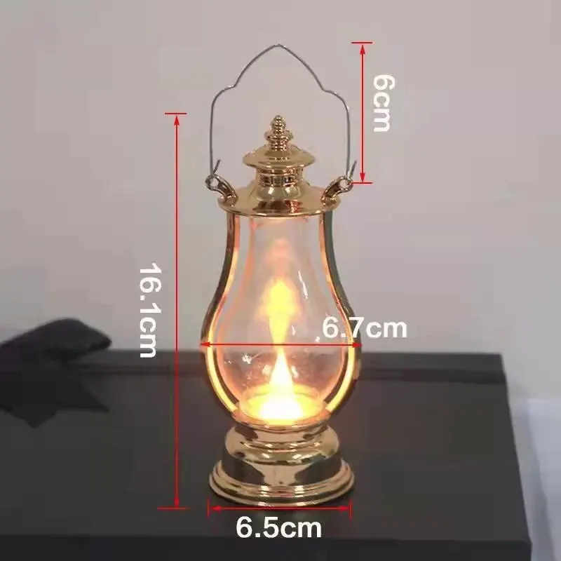 Oil lamp Led Retro Small Oil Lamp Multicolor Interior Decorative Desk Lamp Portable Wind Candle Lamps