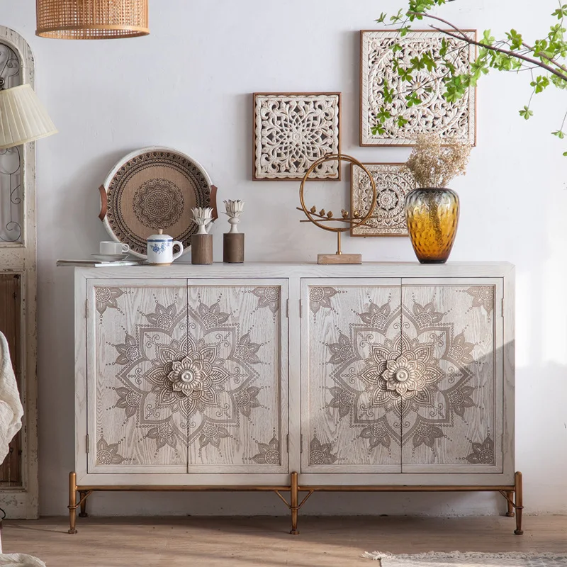 

creative homestay hotel storage set furniture, porch cabinet, living room carved edge cabinet, dining edge cabinet
