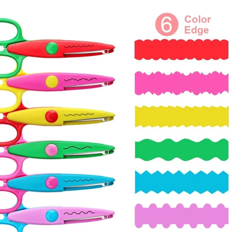 Paper Scissors Student DIY Color Album Decorative Lace Comfortable Hand Safety