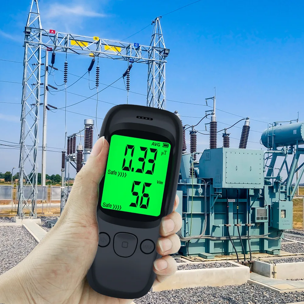

Handheld Portable LCD Digital Electromagnetic Radiation Detector Can detect both Electronic Field and Magnetic Field Alarm Sound