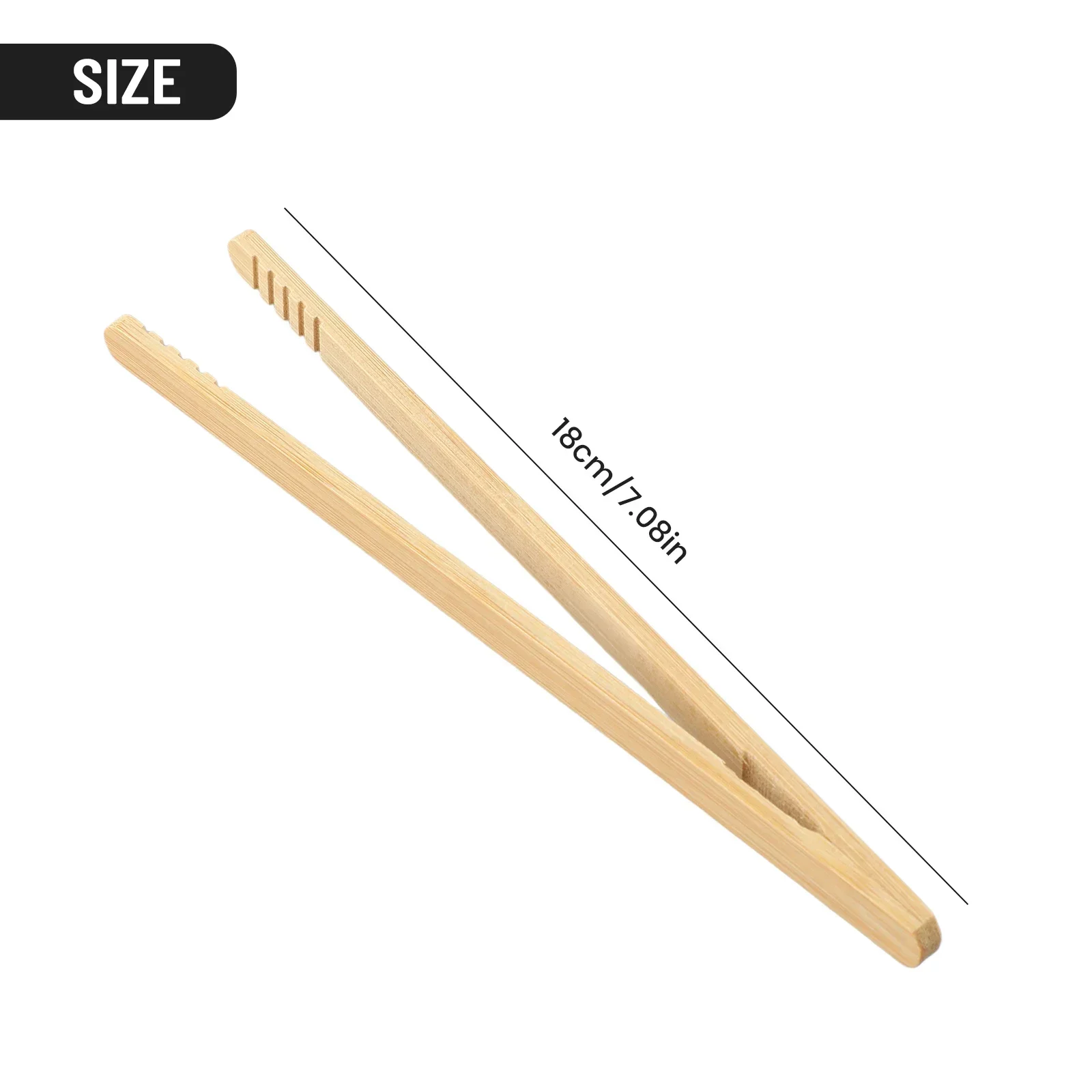 2Pcs Toaster Bamboo Tongs Multipurpose For Fruits Bread Pickles Cheese Bacon Toast Salad Tea Kitchen Utensil