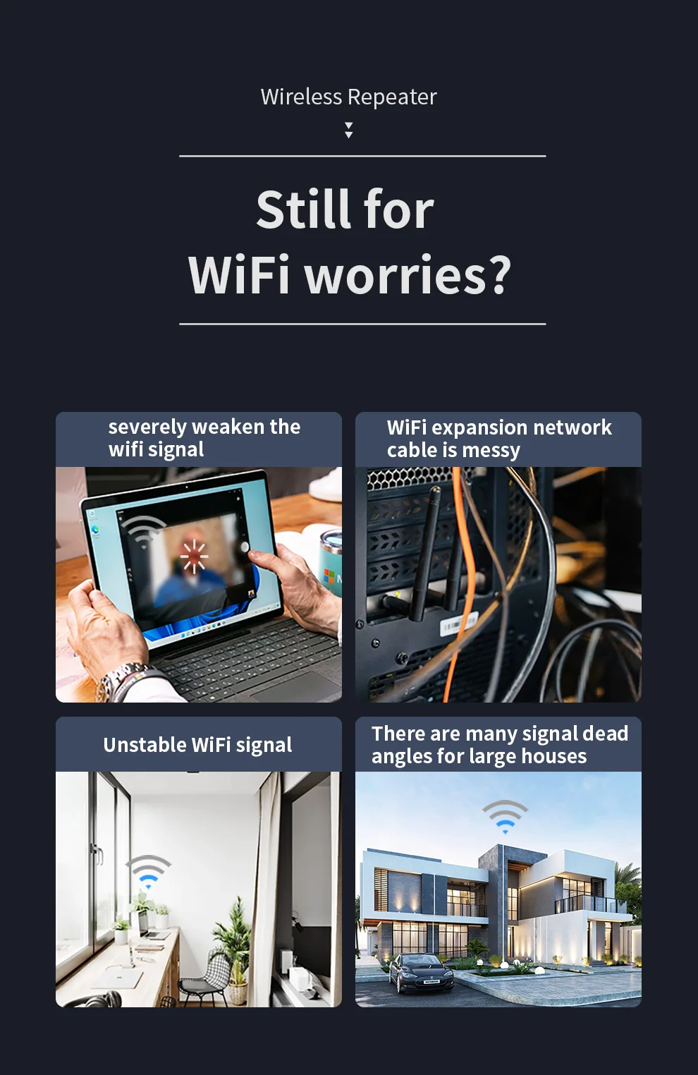 comfast wifi répéteur et touristes bande sans fil extender stérilisation plein port gigabit pour la maison bureau