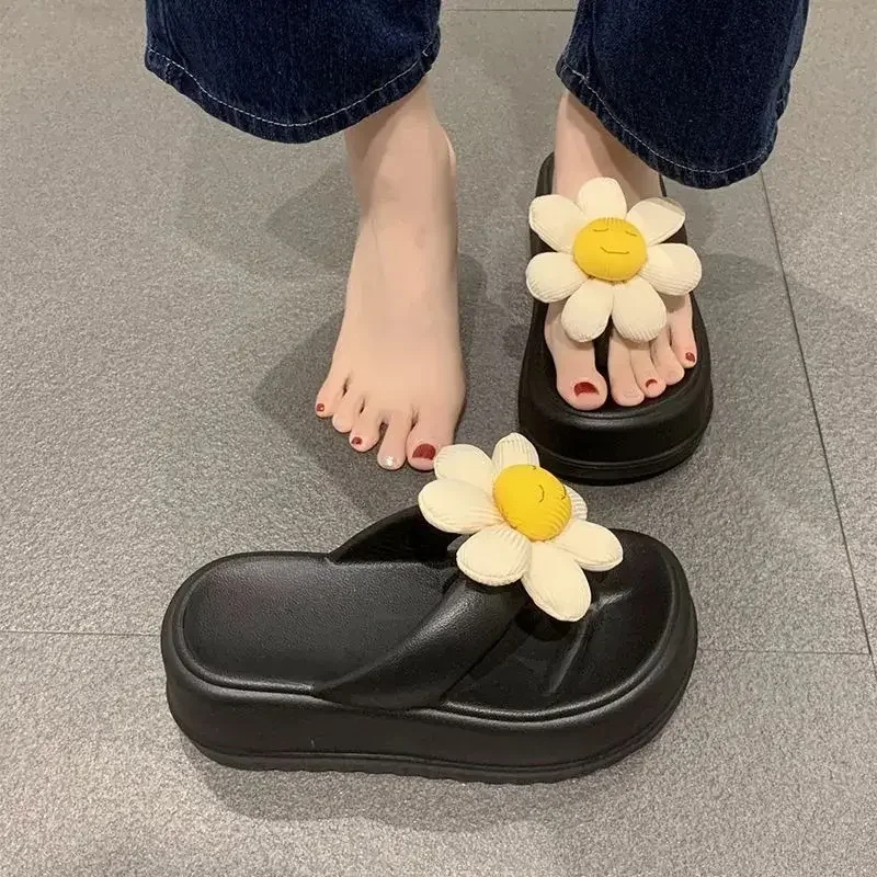 Women's Summer Flip-Flop Flowers Slippers Thick Bottom Non Slip EVA Home Casual Slippers Free Shipping Fashion Beach Slippers