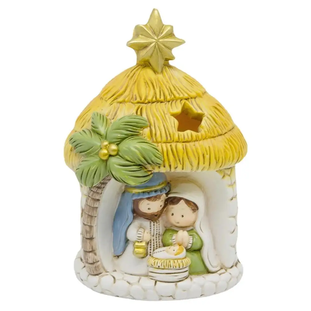 Nativity Figurine Holy Family Nativity Scene Home Decoration Christ Jesus Statues Mary Joseph Miniature Sculpture Christmas Gift