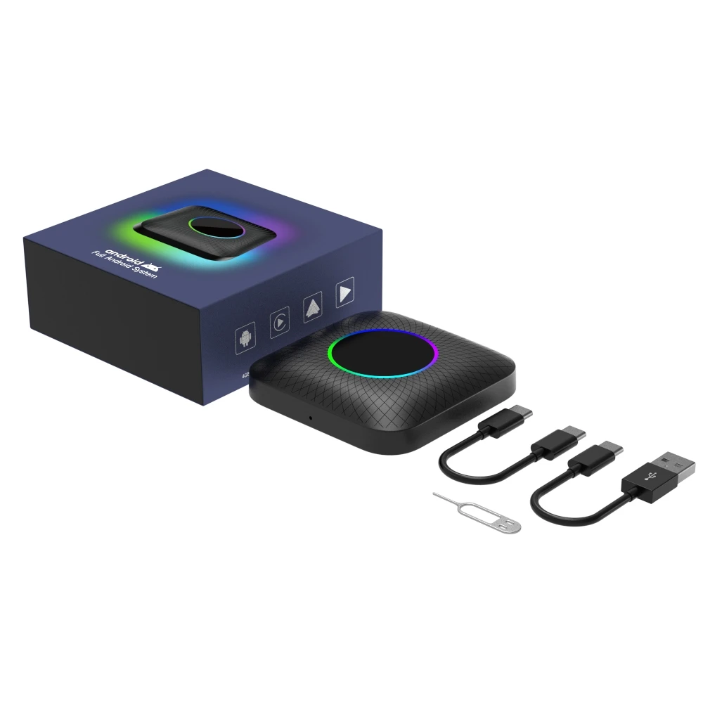 Ai Box Android 13 Led Wireless Android Auto Carplay Smart Carplay Box Supporto Android E Iphone Per Youtube Netflix