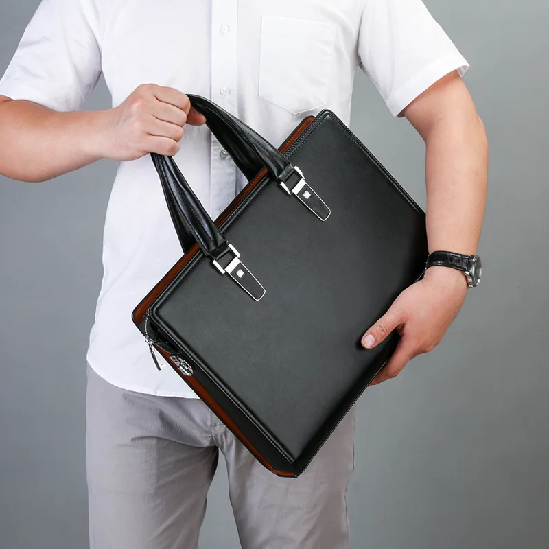 High Quality Men's Business Handbags Retro Password Lock Briefcase