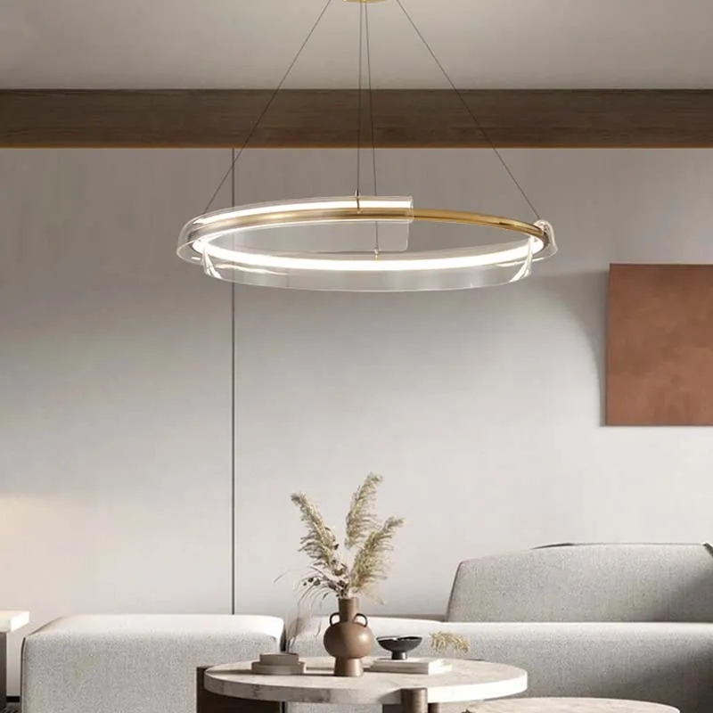 

Modern LED Acrylic Pendant Light Bedroom Clear Pendant Light Scandinavian Living Dining Room Lighting Kitchen Bar Pendant Light
