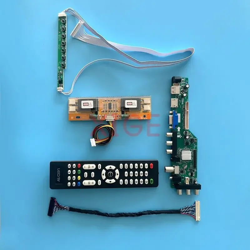 

Controller Card Fit CLAA190EA03 CLAA170ES01E LVDS-30Pin USB+HDMI+VGA+AV+IR DIY Kit LCD Screen DVB Digital Signal 4CCFL 1280*1024