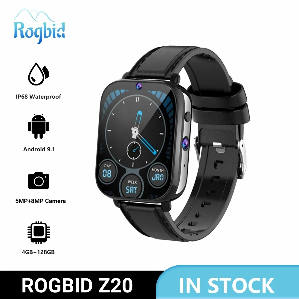 

Смарт-часы Rogbid Z20, 4G, Android 9,1, 4 + 128 ГБ, 5,0 + 8,0 МП