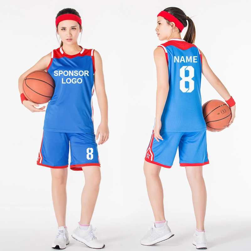 Girls Basketball Uniform 100% Polyester Mesh Throwback Breathable Basketball Jersey For Women 6088 basketball jerseys