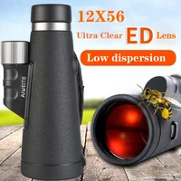 Aiweite 12x56 PRO ED Lens Telescope Large Eyepiece HD Monocular Ultra Fully Multi Coated BAK4 Prism Waterproof For Bird Hunting 1