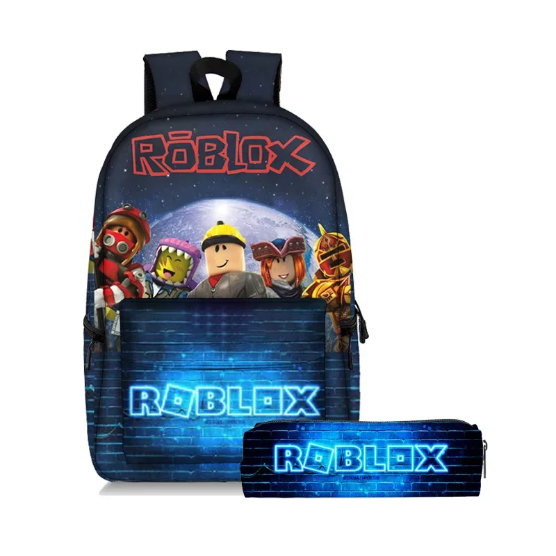 

Школьный рюкзак Roblox, ранец с рисунком, полностью уменьшающий нагрузку, сумка для ручек, Подарочная детская игрушка