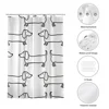Dachshund Black White Bathroom Shower Curtains Dog Waterproof Partition Curtain Designed Home Decor Accessories 6