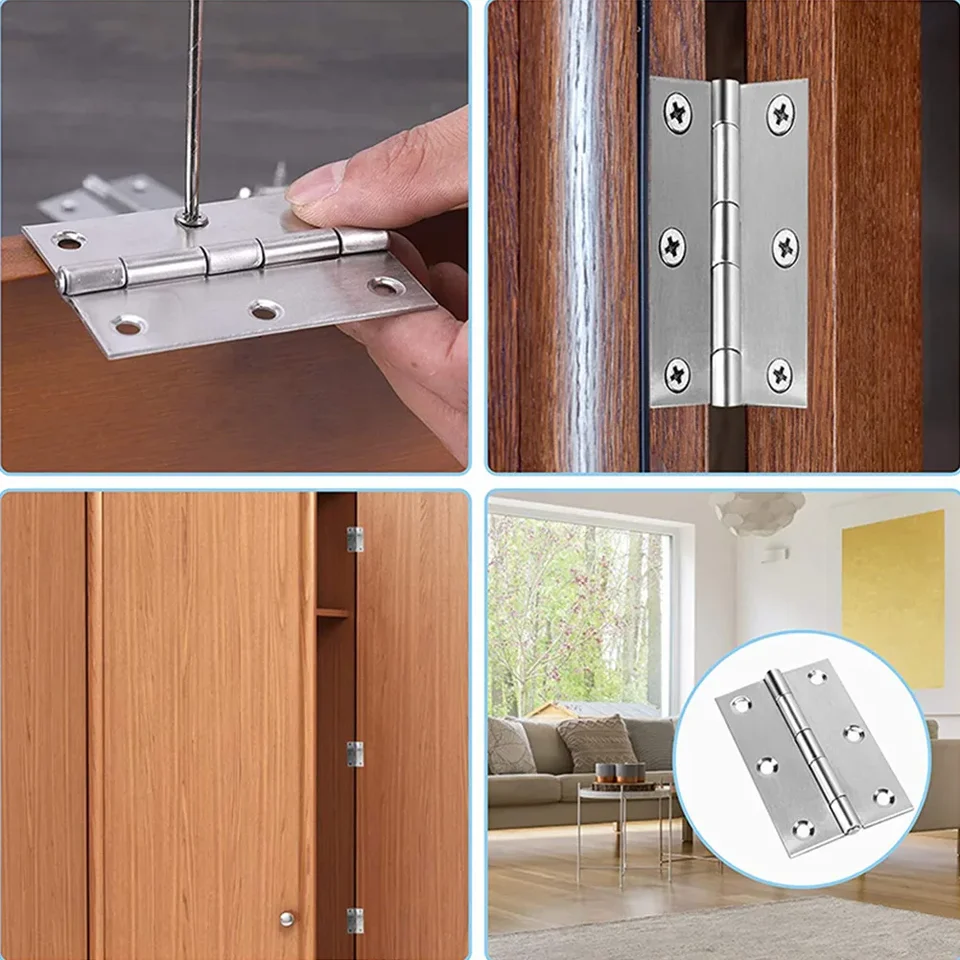 6 Cerniere In Acciaio Inox 304 Da 2 Pollici – Pieghevoli Con Nucleo In Rame, 36 Viti Incluse, Per Porte, Mobili E Applicazioni Marine