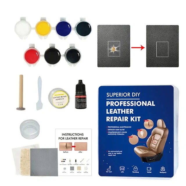 Car Liquid Leather Repair Kit Leather Skin Refurbish Tools For Car Seat  Sofa Coats Holes Scratches Cracks Restoration