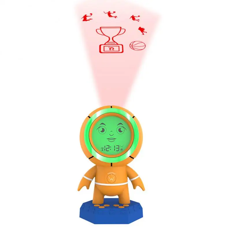 

Projection Alarm Clock Cute Expression Practical Household Lcd Display Multifunctional Home Accessory Alarm Clock Sleep Training