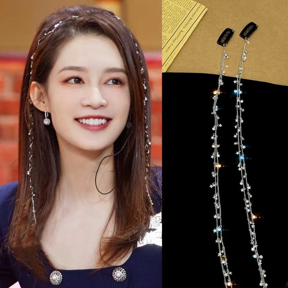 Practical Accessories Women Hair Clips Star Shaped Decoration Hairpin Rhinestone Horsetail Embellishment Hair Clip