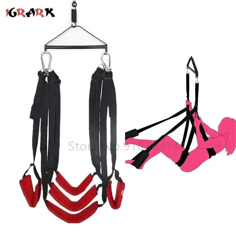 Indoor Furniture Metal Swing Hanging Tripod Stents Sexules Flirting Position Couples Toys Assistant Games Erotic For Sex