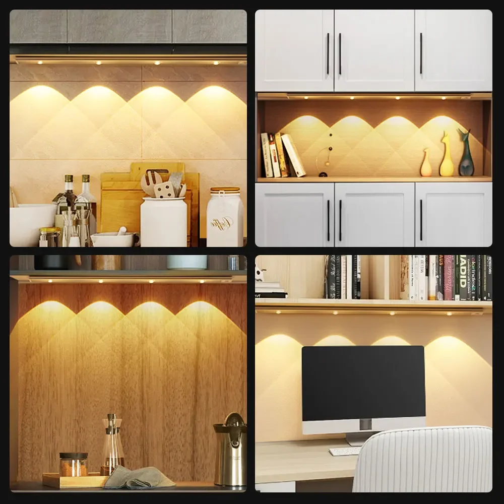 LED Night Light USB Motion Sensor Wireless Ultra Thin Wine cooler Light For Kitchen Cabinet Wardrobe Decoration Indoor Lighting