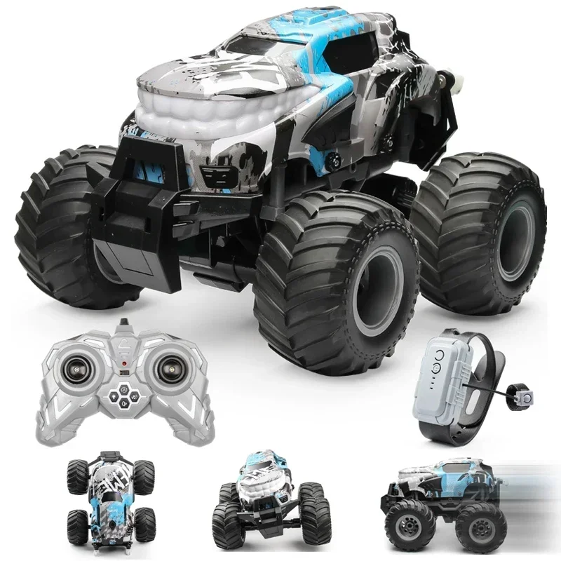 4WD 스프레이 드리프트 원격 제어 자동차 - 4륜구동 스프레이 드리프트 리모컨 자동차
360도 회전 스턴트 고속 RC 자동차 - 360도 회전 스턴트 고속 리모컨 자동차
크로스 컨트리 등반 조명 음악 - 크로스 컨트리 등반 조명과 음악이 있는 자동차
어린이 선물 - 어린이를 위한 선물 9 남아용 리모컨 자동차 장난감, RC 자동차 장난감, 고속 락킹 스프레이, 오프로드 스턴트 댄스, 전기 자동차, 어린이 선물
