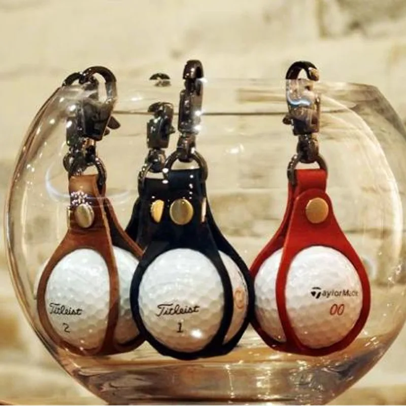 Mini Golf Ball Holster PU Leather Hollowed Out Casual Golf Ball Small Storage Pouch Hang On Waist With Metal Buckle Bag