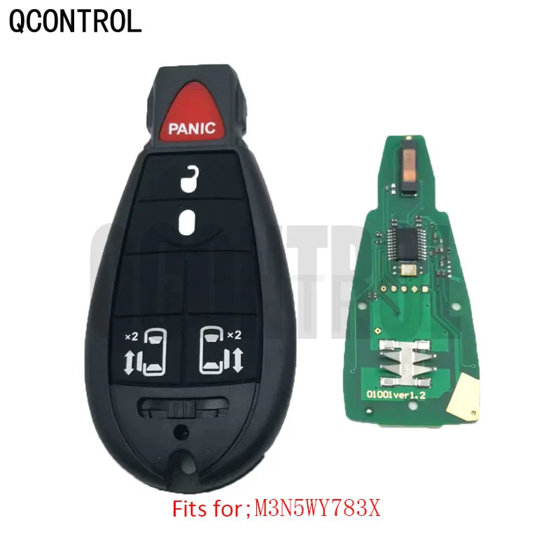 QCONTROL 433MHz Car Remote Transmitter for DODGE Smart Key Charger Challenger Durango Grand Caravan Journey IYZ-C01C  M3N5WY783X