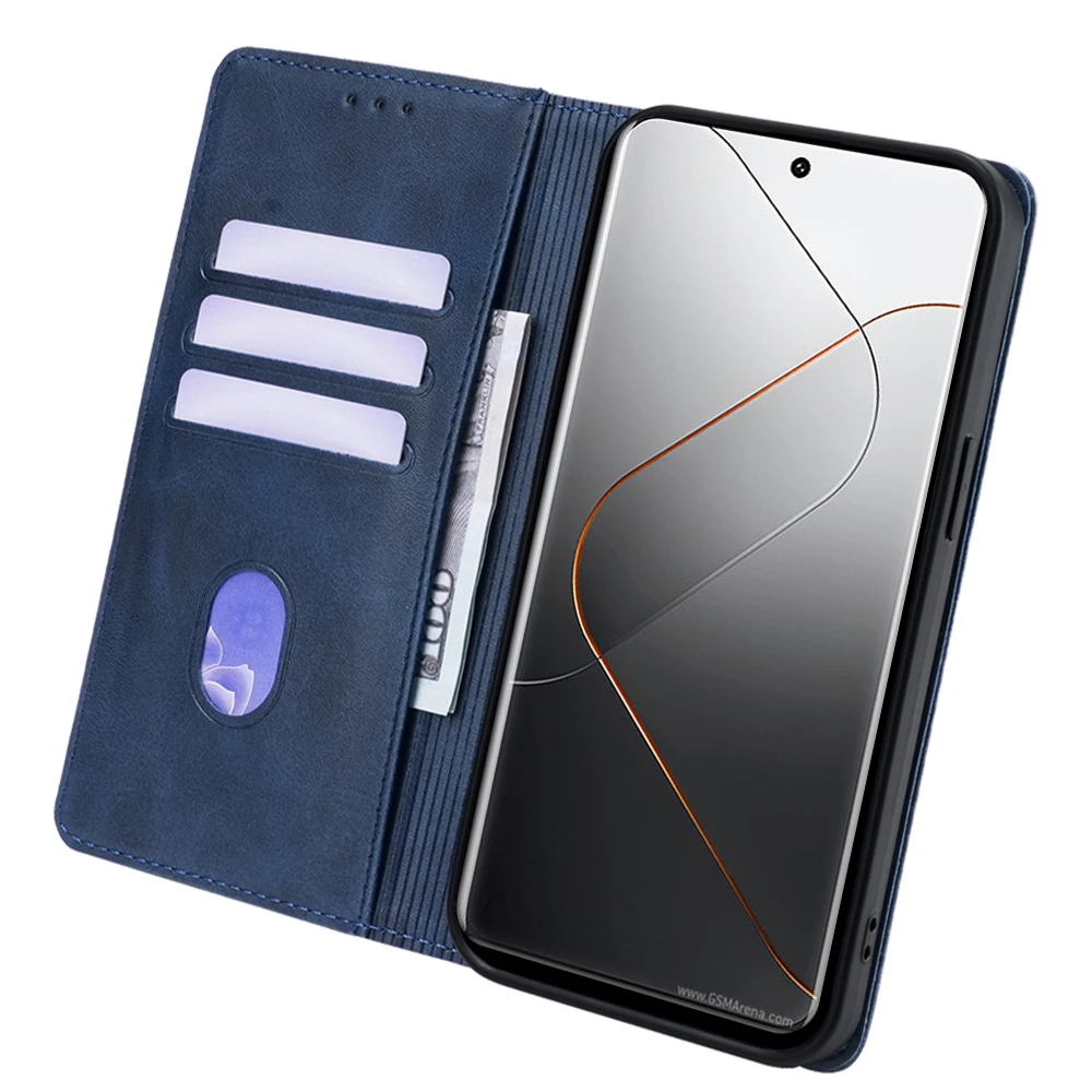 Premium Business Leather Flip Wallet Phone Case with Magnetic Stand Feature