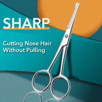 1pc Round Head Safety Cuticle Manicure Scissors Professional Small Clipper Eyebrow Nose Hair Cut Trimming tweezers 1