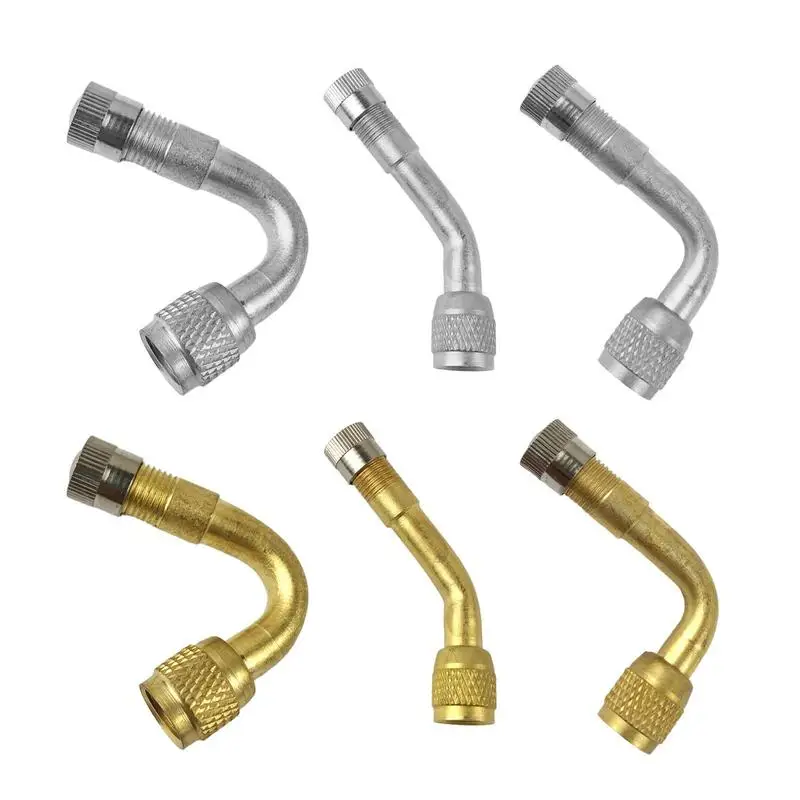 

Auto Bent Valve Adaptor Auto Tire Extension Tire Stem Extension Valve with 45 90 135 Degree Bend car Scooter Valve Extender