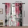 2pcs, Pattern Curtains 2D print Love Walking in the Rain Durable Polyester (without rod) Thermal Insulation, and Room Darkening 5