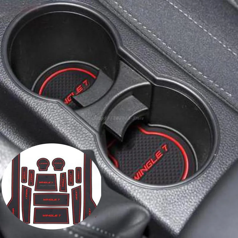 

For Great Wall Wingle 7/5 2018 2019 2020 2021 Gate Slot Cup Mat Storage Luminous Model 14pcs Car-styling Car Accessories